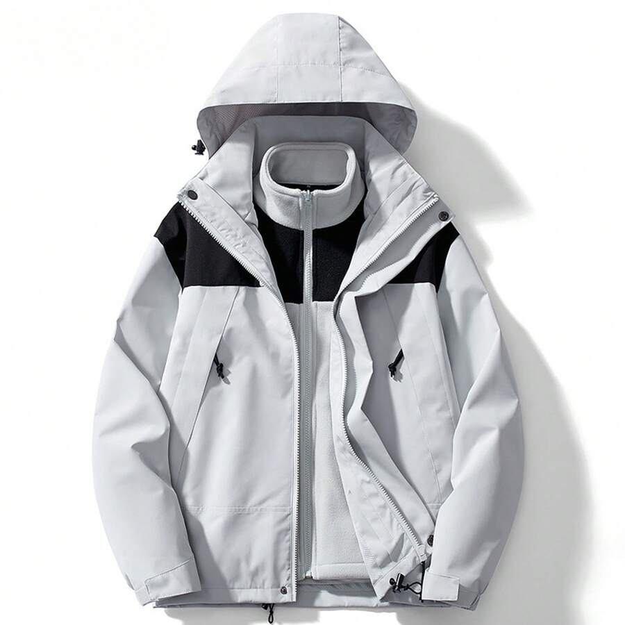 Women Shell Jackets - Grey - View 1