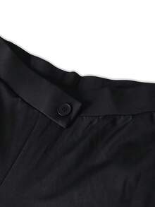 大码女式休闲优雅黑色长裤 春季款 - 黑色 - 查看 4