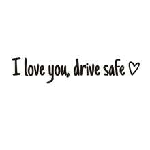 I Love You Drive Mirror Sticker, Cute Car Decal For Rearview Window Windshield Bumper, Vinyl Tumbler Decal Sticker, Funny Car Accessories For Girls Women Novice Driver - Multicolor - View 6