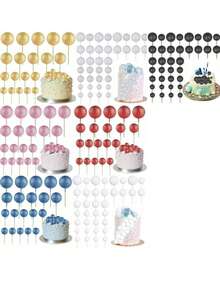 20pcs Glitter Foam Balls Decorations, Mixed Sizes And Colors Foam Balls For Cake Decorations, Suitable For Birthday, Wedding, Bachelorette Party, Christening, Gender Reveal Party, Retirement Party And Other Themed Parties, Assorted Colors (Balls Should Not Touch The Cake) - Multicolor - View 6