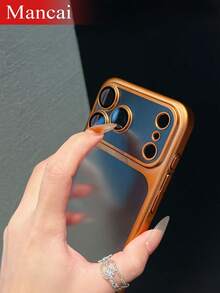 Frosted Galvanized Phone Case, Translucent Anti-Fingerprint PC Case, Compatible With IPhone 17 Pro Max/17 Pro/17 - Orange - View 6