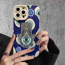 Hamsa Hand And Evil Eye Pattern  Case For  15/14 Series |   Full-Coverage Drop Protection With Matte FinishSuitable For IPhone 17 Air - 白色 - 查看 9