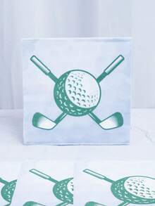 Golf-Themen Einweg-Papier-Tablett-Set, inklusive 9-Zoll und 7-Zoll Papier-Tassen-Servietten. Geeignet für verschiedene Anlässe wie Clubs, Partys, Picknicks, Hochzeiten, Baby-Partys, Abschlussfeiern, Familienbankette und Partyartikel. Geeignet für Küche und Esszimmer Dekoration sowie Partydekoration. Dies ist ein Set aus Empfangs-Papptellern und Einweg-Geschirr. Hochzeitsparty, Design.