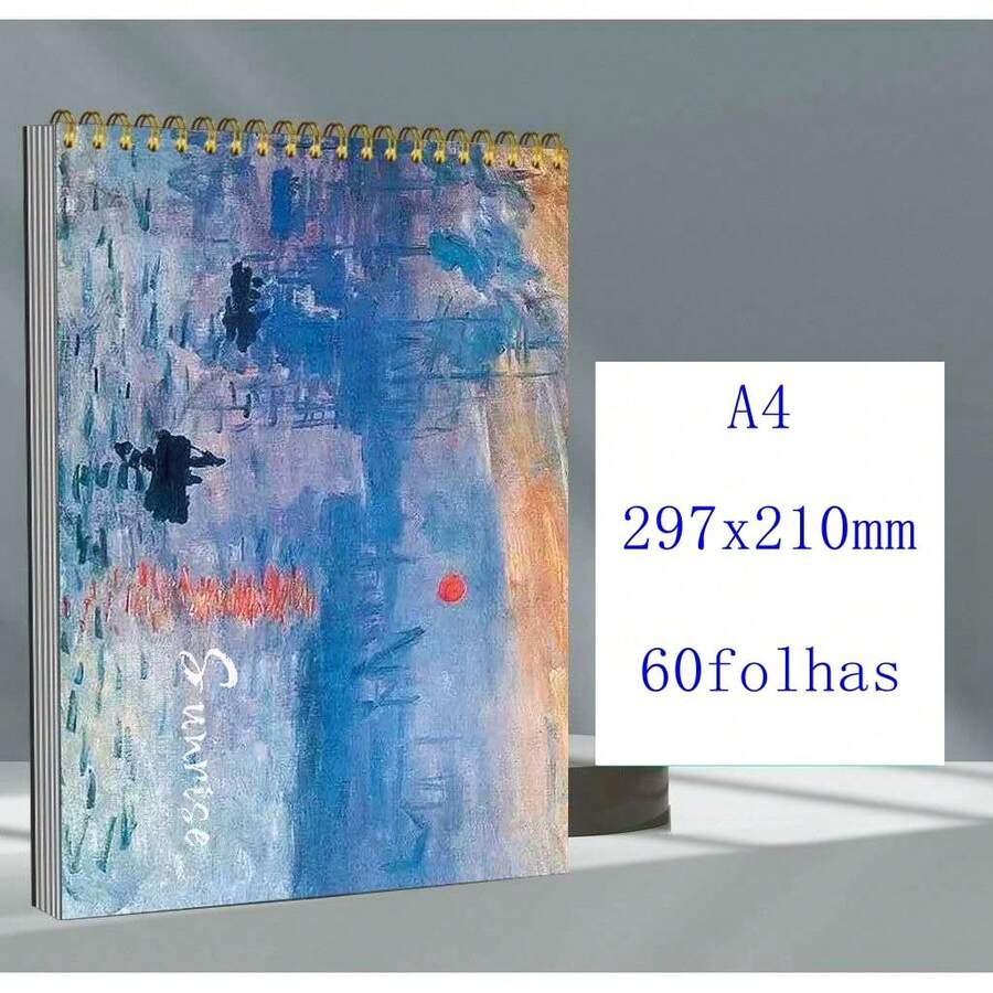 60-Sheet (120-Page) Thick Sketchbook, 140g, For Students 2088-2230 - 2230 Pôr do sol - 查看 1