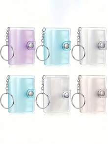 Shiny Mini DIY Photo Album With Keychain, Holds 16 Photos (1/2 Inch), For Storing Mementos And IDs. Student Backpack Insert Photo Album, Photo Organizer, Photo Card Holder, Minimalist Portable, Suitable As Wedding, Anniversary, Birthday And Valentine's Day Gift - Multicolor - View 10