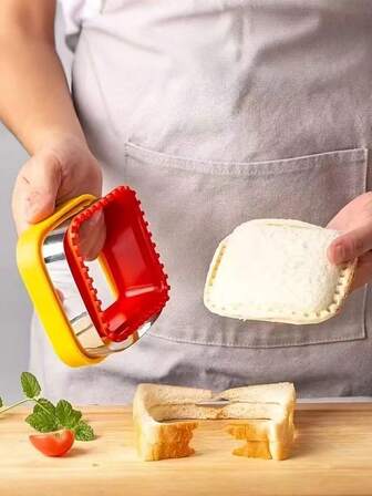 1 st. rundel/1 st. fyrkantig/2 st. fyrkantig smörgåsform och förslutare, kakform i rostfritt stål, godisform, kakform, chokladskärare, tårtdekorationsform, bakverktyg, köksredskap, kökstillbehör, kökstillbehör