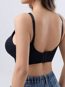 Black Nursing Bra With Hands-Free Breast Pump, Maternity Bra - Black - View 3