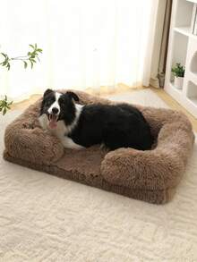 1个HUITAIYANG宠物床，方形宠物床，长方形宠物床，狗床，猫床，可拆卸宠物床，蓬松保暖宠物床，适合秋冬季节，适用于大型/中型犬猫