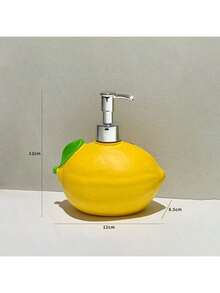 1pc Creative Lemon Shaped Pump Bottle, Suitable For Bathroom Shampoo, Body Wash, Hand Soap Refill Bottle, Home Decor, Surprise Gift For Friends - Multicolor - View 10