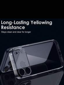 Transparent TPU Phone Case, Compatible With 17 Pro Max/17 Pro/17/16/16 Pro Max/16 Plus/13/14/12/11/15 Pro Max/15, With Camera Protection, Ultra-Thin, Shock-Proof, Anti-Yellow, Scratch-Resistant, Compatible With Wireless Charging, Soft Protective Cover - Clear - View 3
