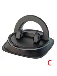 Soporte de teléfono para coche giratorio 360°, montaje ajustable en el salpicadero con ventosa fuerte, se adapta a todos los teléfonos inteligentes compatibles, accesorios para el coche, regalo de Navidad - Negro - Ver 5