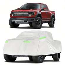 F150 Truck Cover - Highly Durable All-Weather Protection | Reflective, UV/Snow/Dust Resistant, Fits Most Pickups - 190T Polyester Taffeta - View 3