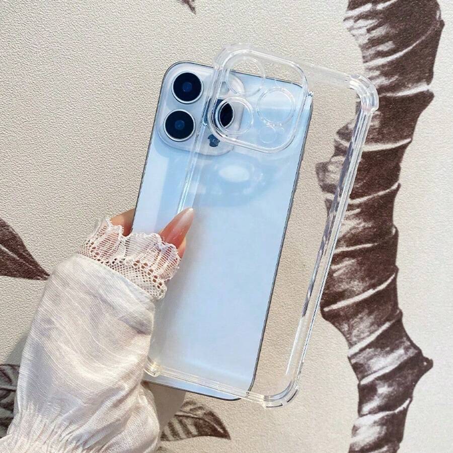 New Transparent Phone Case Suitable for 17, 17 Air, 17 Pro Max, 17 Pro, 16, 15 Plus, 14, 13, 12, 11, X, XS, XS Max, And Compatible with A56, A55, A54, A53, A36, A35, A34, A26, A25, A16, A15, And A14. Simple Solid Color Design - Transparente - Ver 1