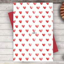Creative Valentine's Day Greeting Card: Whimsical Valentine's Day Card, Adorned With Watercolor Red Hearts And "I Love You" Text - Anniversary Card, For Husband, Wife, Boyfriend, Girlfriend And Best Friend - High-Quality Card With Envelope (12x17 Cm) / (4.72x6.7 In) - Multicolor - View 6