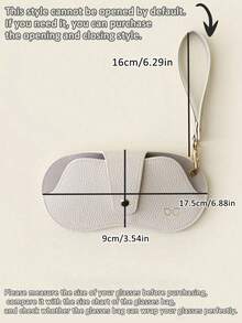 女士大容量太阳镜收纳袋，带挂绳，PU材质太阳镜盒，便携式防压太阳镜保护套，高端自封保护盒