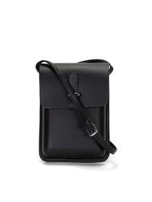 Mini Square Minimalist Soft Crossbody Bag, Solid Color Phone Pouch, Daily Wear Shoulder/Crossbody Small Square Bag, Water-Resistant PU Leather Small Purse, Christmas/Valentine's Day Gift Festival Valentine'S Day - Black - View 9