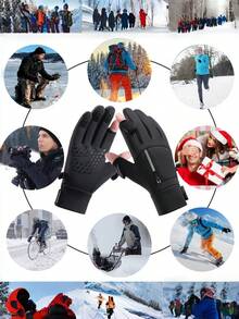 Unisex Winter Warm Gloves - ARCTIC Waterproof Windproof Touchscreen Gloves, Suitable For Cycling, Skiing, Hiking And Other Outdoor Activities - Black - View 6