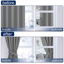 Hiasan Grey Blackout Curtains 54 Inch Long, Light BlocFKing Thermal Insulated Rod Pocket & Back Tab Gray Drapes Sewn With Tiebacks For Nursery Bedroom Dining Living Room, 52-Inch Wide, 2 Pieces,52inchWx54inchL(Packof2),Grey - 灰色 - 查看 7