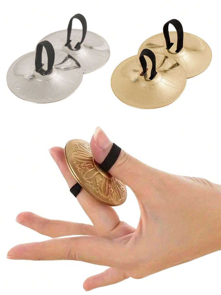 Professional Belly Dance Finger Cymbals, Finger Cymbals, Professional Finger Cymbals, Percussion Instrument Finger Cymbals, Dance Finger Instrument, Copper Teaching Auxiliary Tool, Belly Dance Fingers, Copper Instrument, Belly Dance Finger Dance Accessories, Percussion Instrument, Rhythm Maker, Small Instrument, Suitable For Dancer Parties, Dance Hall Entertainment