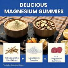 VEV 14-In-1 Magnesium Gummies – With Ashwagandha, L-Theanine, Vitamin D3 & Zinc - 1PC - 查看 4