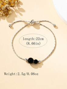 1pc Women's Fashion Beaded Bracelet, Elegant Faux Pearl, Adjustable & Versatile Jewelry Gift