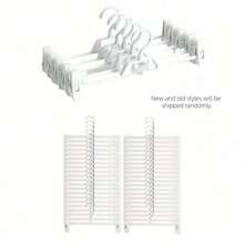 Plastic Hangers - Adult Hangers - T-Shirts, Dresses, Hangers & Accessories - Notched Hangers, Durable And Multifunctional Colorful Wardrobe Hangers, Transparent Plastic Skirt Hangers With Adjustable Clips, Pants Hangers - Multicolor - View 5