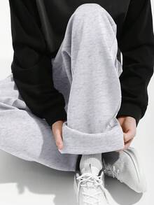 Oversized Sweatpants, Gothic Urban Street Alternative Style - Xám - Xem 2