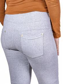 Soporte para Etapa de Embarazo leggins - Gris Claro - Ver 4
