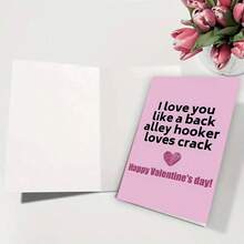 1张创意情人节贺卡，送给男友、丈夫和妻子 - 年度“我爱你”贺卡，情人节礼物，送给朋友、家人和爱人 - 情人节快乐，情人节贺卡，情人节祝福卡（12x17厘米）/（4.72x6.7英寸） - 彩色 - 查看 4