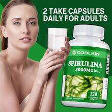 XEMENRY Spirulina 3000mg - Antioxidants, Enhances Cellular Energy, Promote Cardiovascular Health, Improves Digestion And Absorption - 120pcs - One bottle - Trial stage - View 6