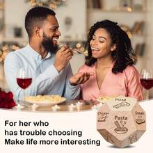 1个情人节木制骰子礼物，情侣游戏圣诞礼物，12面日期骰子，情人节食物活动骰子，约会情侣礼物（由于批次问题，食物图案可能略有不同） - 彩色 - 查看 1