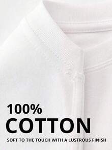 Men's Black Cotton T-Shirt, Modern Style - White - View 2