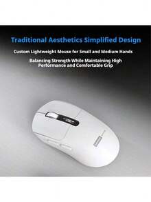 Lenovo N04S Wireless Mouse: 2.4G + Bluetooth Dual-Mode Connection, 6-Button Layout, 4-Level DPI Adjustment, USB Receiver, Multi-Device Applicable, Smart Sleep Mode, Suitable For Various Systems, For More Efficient Office Work - White - View 1