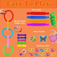 63pcs Party Favor Bag Fillers, Set, Christmas Stocking Stuffers, Classroom Bulk, Treasure Box Carnival Prizes, Piñata Bag Fillers, Adult Birthday Party Supplies - Multicolor - View 9