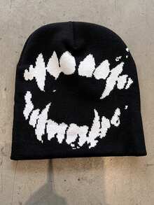 趣味美式针织帽，街头嘻哈保暖针织帽，秋冬保暖配饰 - 彩色 - 查看 6