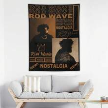 Rap Rod R&B Wave Tapestry, Hip Hop Poster For Party Party Banners, Funny Wall Hanging Backdrop For Room Lobby, Faith Aesthetic Decor 60""X40"", Style2 - 彩色 - 查看 4