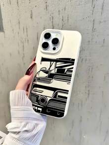 1pc Cheetah, Leopard Print  Fashion Full Coverage Leopard Print Painted Textured Black Matte Anti-Fall TPU Phone Case Compatible With Apple 16 15 14 13 12 11 17 Pro Max, Unisex Accsesories - Nhiều màu 4 - Xem 5