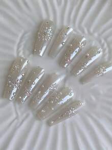 100 viên đá Zirconia Aurora trong suốt mini 1.5*3mm dùng làm phụ kiện trang trí móng tay, hình thoi bông tuyết, đồ trang trí móng tay, vật tư làm móng Zirconia. - Nhiều màu - Xem 5