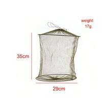 Fish Guard Plastic Ring, Rubber Hanging Bag, Side Fishing Net, Nylon, Foldable Bundle, Simple And Lightweight Three-Layer - Multicolor - View 5