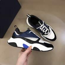 Couple Running Shoes New Thick Sole Luminous Dad Shoes Breathable Casual Sports - 02 黑色 - 查看 11
