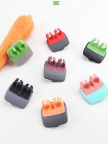 1pc Stainless Steel Handheld Vegetable Peeler, Ergonomic Finger Grip Design, Durable Kitchen Tool, With No Flint Required For Root Vegetables And Fruits - Multicolor - View 8