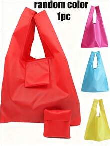 1pc Keychain Organizer Bag, Large-Capacity Shopping Bag. Folds Down To Become A Keychain Charm; Compact And Portable. Unfolds Into A Shoulder Bag Or Shopping Bag. Available In Various Colors And Versatile. - Multicolor - View 12