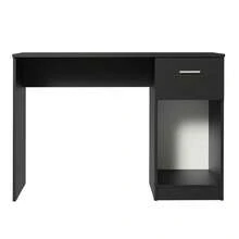 Madesa Computer Desk For Home Or Office, White 1 - Black - View 8
