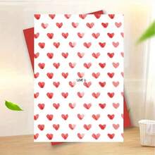 Creative Valentine's Day Greeting Card: Whimsical Valentine's Day Card, Adorned With Watercolor Red Hearts And "I Love You" Text - Anniversary Card, For Husband, Wife, Boyfriend, Girlfriend And Best Friend - High-Quality Card With Envelope (12x17 Cm) / (4.72x6.7 In) - Multicolor - View 11