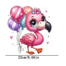 1 Stück/2 Stücke/3 Stücke Cartoon Flamingo Bügelbilder, langanhaltend und dauerhafte Bügel-Aufkleber für DIY T-Shirts, Hoodies, Jeans, Sweatshirts, Rucksäcke, Jacken, Taschen, Kissen - Verschiedenfarbig - Übersicht 3