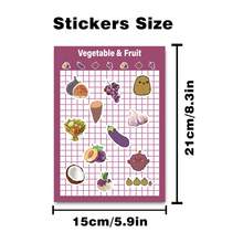 1 Pack Of 4 Cute Vegetables And Fruits Stickers Suitable For Decorating Luggage, Skateboards, Helmets, Making Accounts, Phone Cases, Cup - Multicolor - View 2