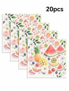 20pcs/40pcs/60pcs/Set Soft Square Fruit Patterned Napkins, 2-Ply, 33cm*33cm Opened, Suitable For: Wedding, Tea Party, Birthday Party Decoration, Party Decoration, Party Supplies, Holiday Decoration, Holiday Supplies - Multicolor - View 10