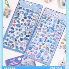 Stiker Timbul Kristal Berkilau Stereoskopik 3D Baru, Stiker Dekoratif DIY Lucu untuk Ponsel, Stiker Kristal - MultiWarna - View 3