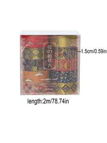 10 Rolls/Box, Vintage Botanical Flowers Pattern Washi Tape, Fashionable Hot Stamping And Silver Stamping Design Exquisite Chinese Style Pattern Decorative Tape, DIY Envelope And Greeting Card Making Scrapbook Decorative - Multicolor - View 2