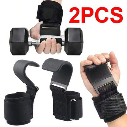 Weight Lifting Hooks Gym Straps Hook Bar Power Wrist Support Gym Training Gloves